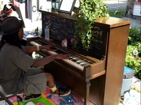 Public piano in Cleveland, Ohio, United States