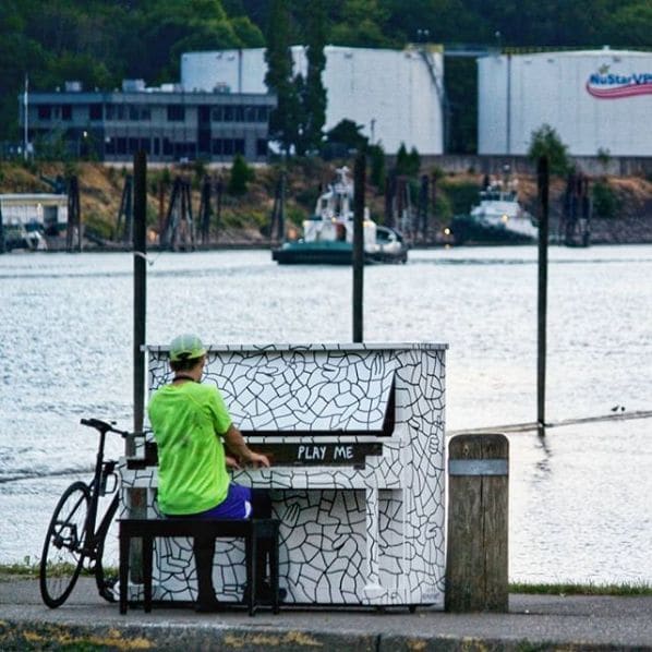 Public piano in Portland, Oregon, United States