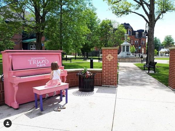 Public piano in Colchester County, Nova Scotia, Canada
