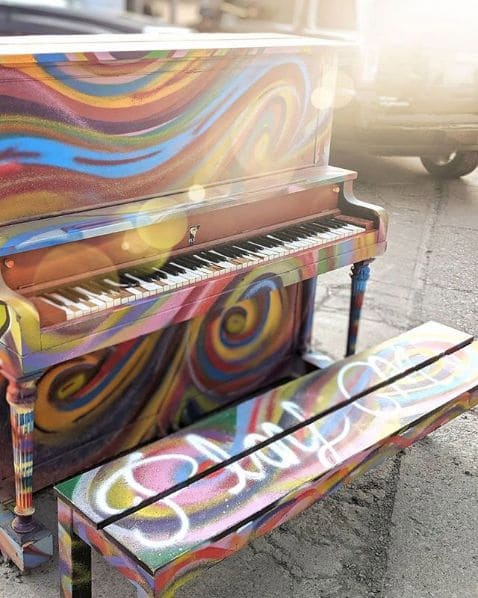 Public piano in St. Catharines, Ontario, Canada