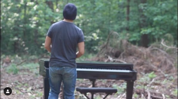 Public piano in Dusseldorf, North Rhine-Westphalia, Germany