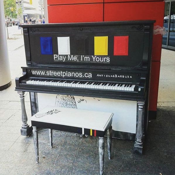 Public piano in Old Toronto, Ontario, Canada