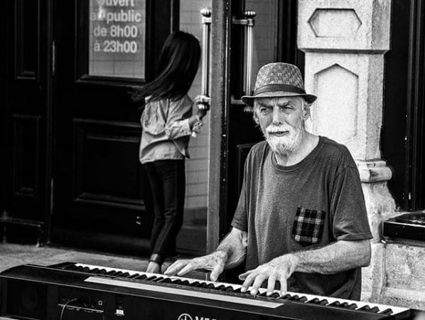 Public piano in Quebec City, Quebec, Canada