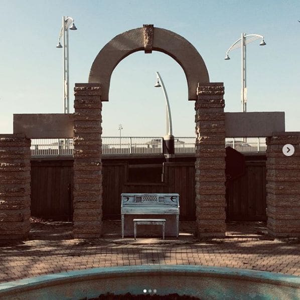 Public piano in Winnipeg, Manitoba, Canada