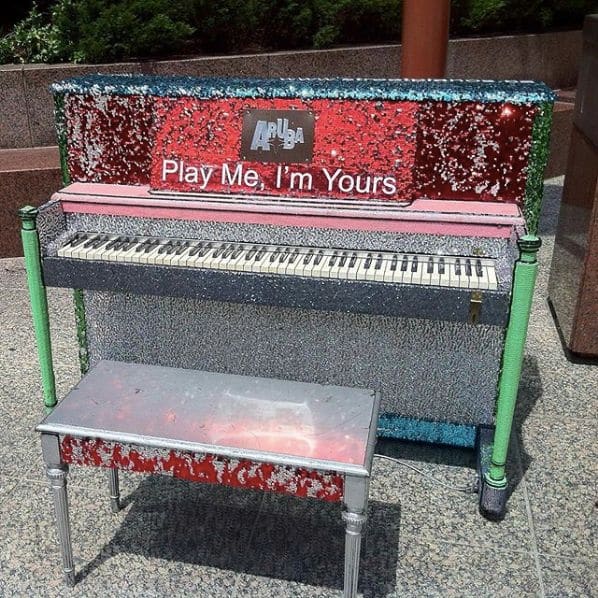 Public piano in Old Toronto, Ontario, Canada