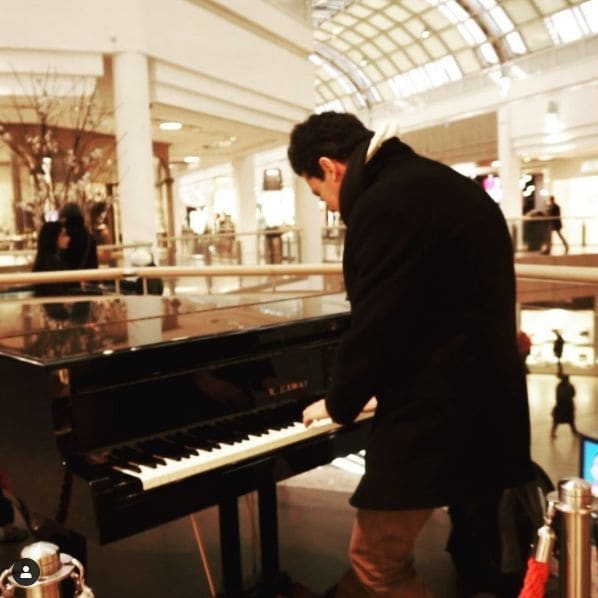 Public piano in Osdorf, Hamburg, Germany