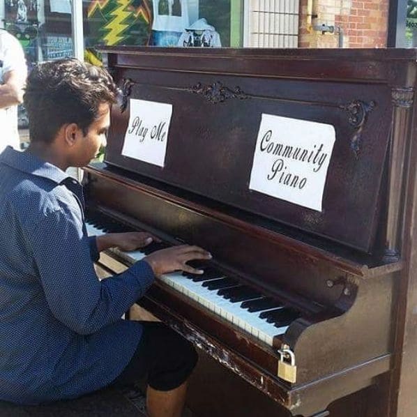 Public piano in Dufferin County, Ontario, Canada