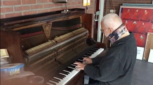 Public piano in Valthe, Drenthe, Netherlands