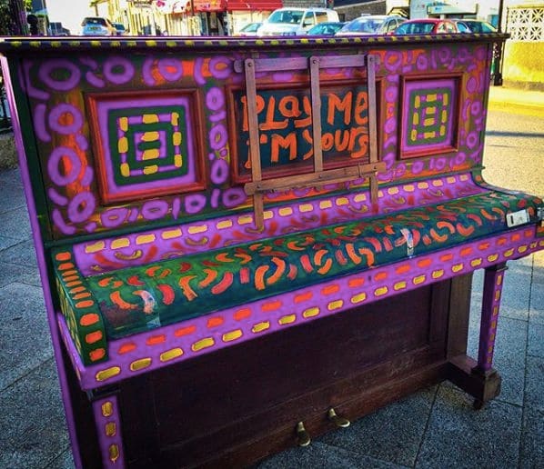 Public piano in Teignbridge, England, United Kingdom