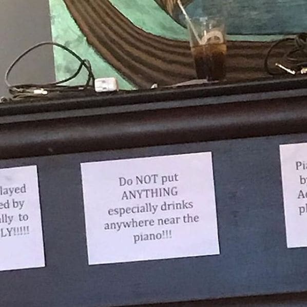 Public piano in Bozeman, Montana, United States