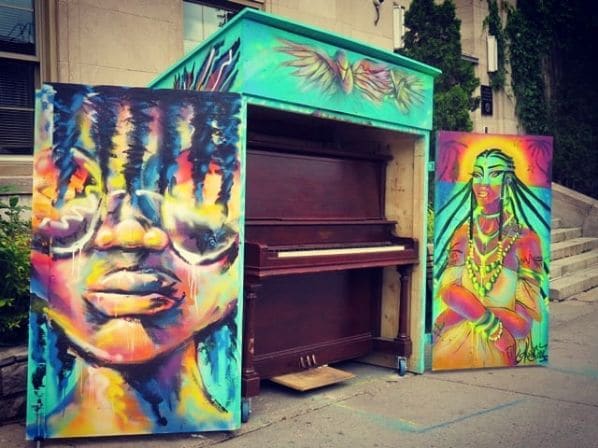 Public piano in Montreal, Quebec, Canada
