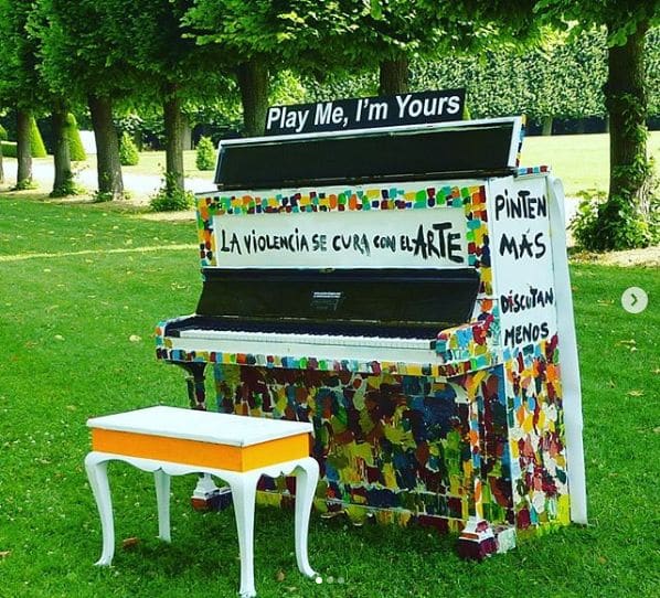 Public piano in Seine-et-Marne, Ile-de-France, France