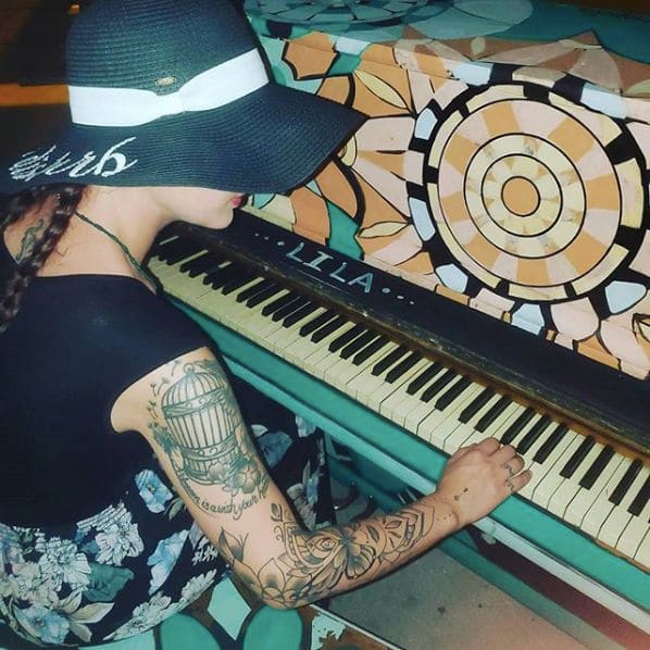 Public piano in Bay County, Florida, United States