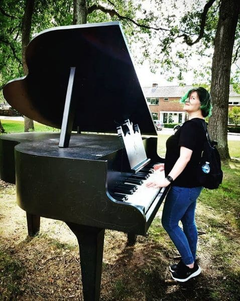 Public piano in Enschede, Overijssel, Netherlands