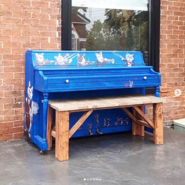 Public piano in Kingston, Ontario, Canada