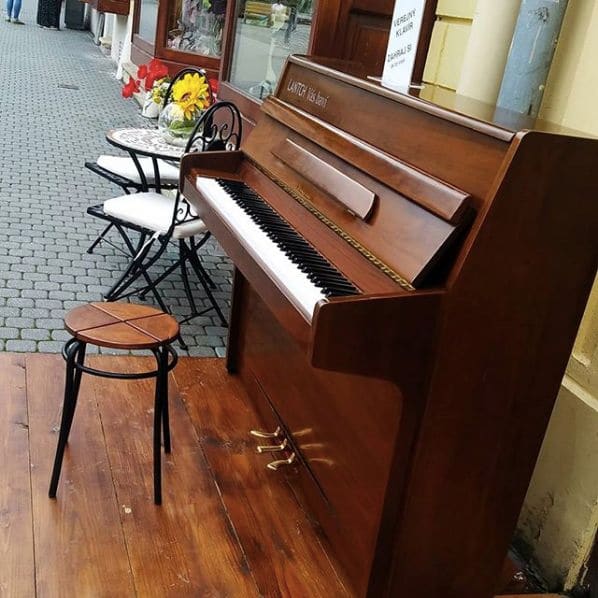 Public piano in District of Trenčín, Region of Trenčín, Slovakia