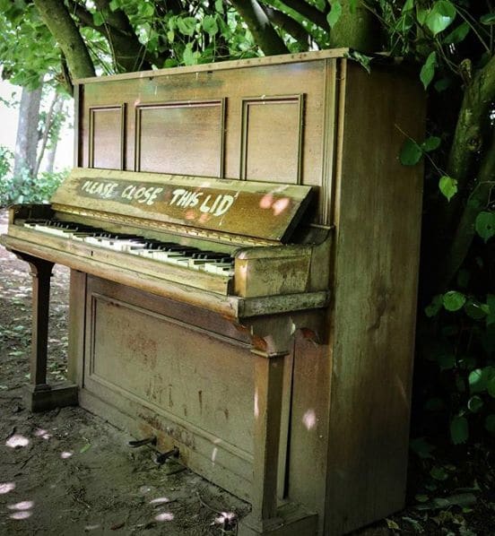 Public piano in Vale of White Horse, England, United Kingdom