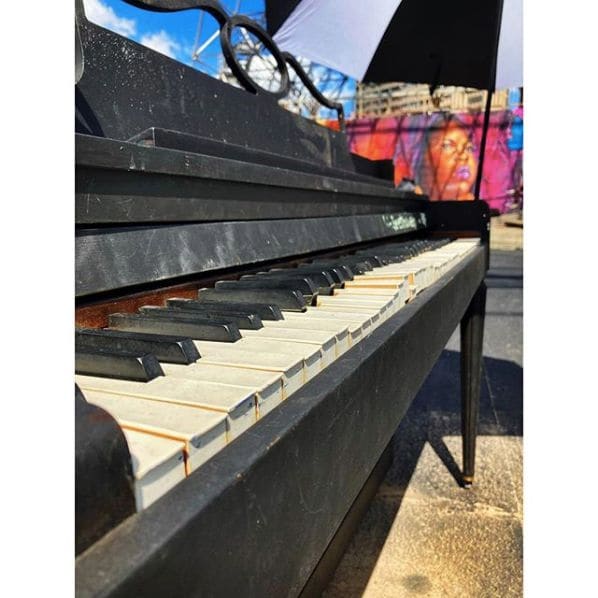Public piano in Rochester, New York, United States