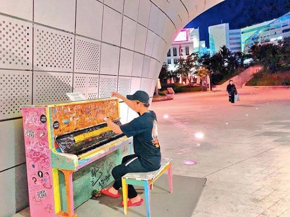 Public piano in Seoul, South Korea