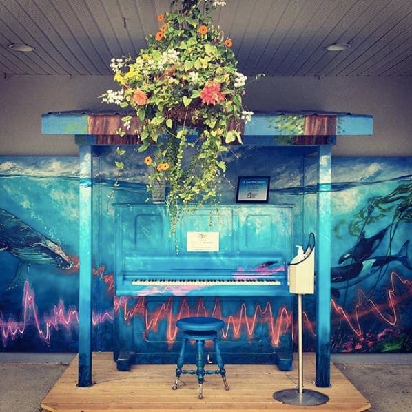 Public piano in Cowichan Valley Regional District, British Columbia, Canada
