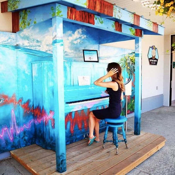 Public piano in Cowichan Valley Regional District, British Columbia, Canada