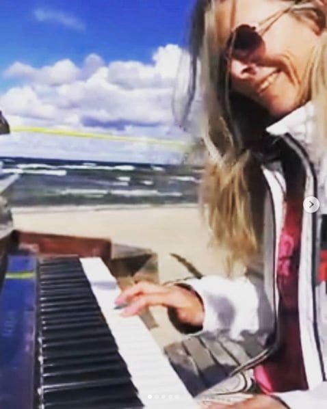 Public piano in Rojas novads, Courland, Latvia