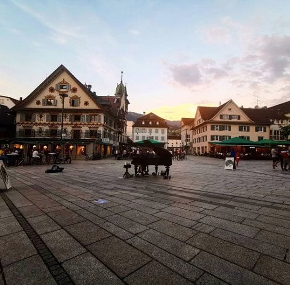 Public piano in Schoren, Vorarlberg, Austria