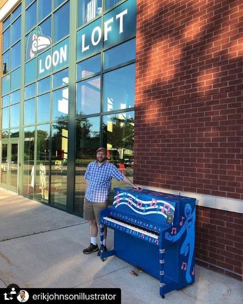 Public piano in Midland County, Michigan, United States