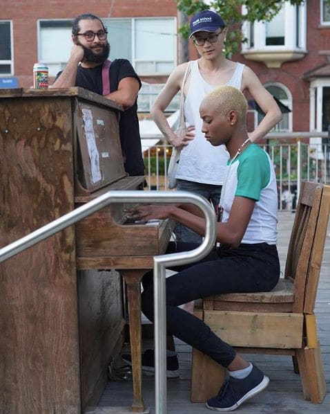 Public piano in Old Toronto, Ontario, Canada