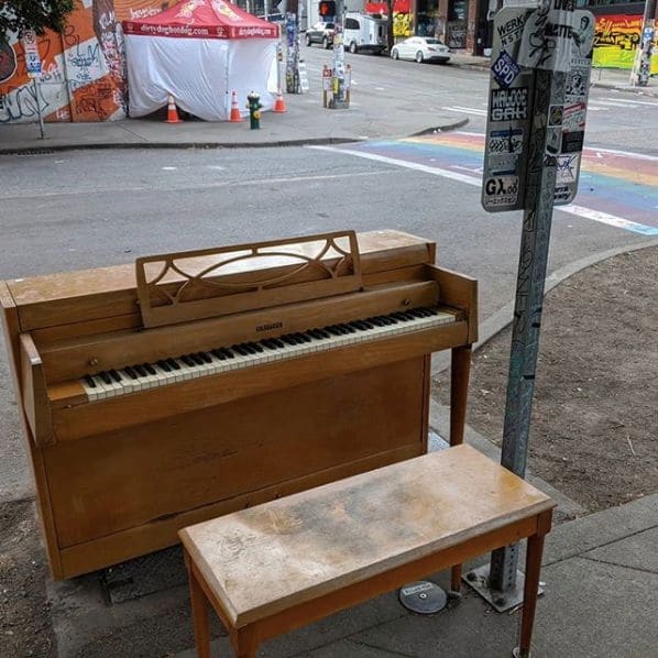 Public piano in Seattle, Washington, United States