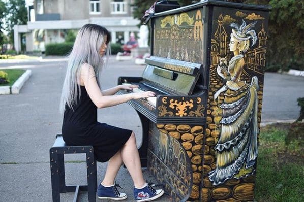 Public piano in Kharkiv, Kharkiv Oblast, Ukraine