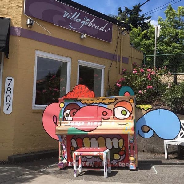 Public piano in Portland, Oregon, United States