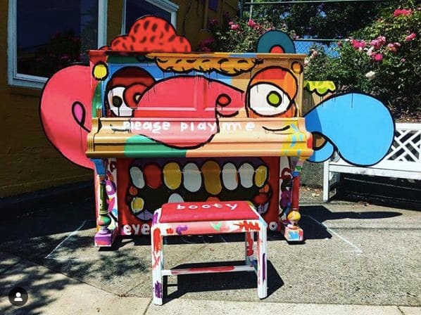 Public piano in Portland, Oregon, United States