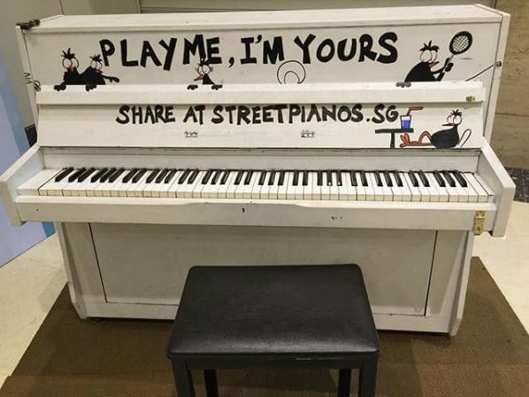 Public piano in Johor Bahru, Johor, Malaysia