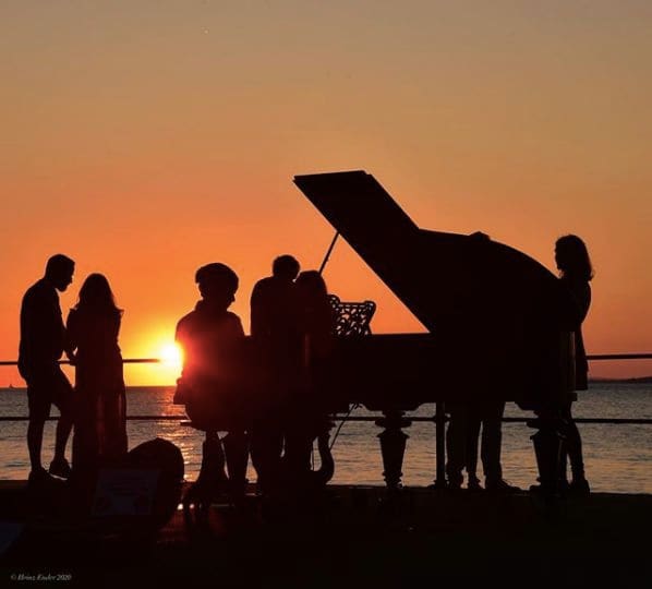 Public piano in Bezirk Bregenz, Vorarlberg, Austria