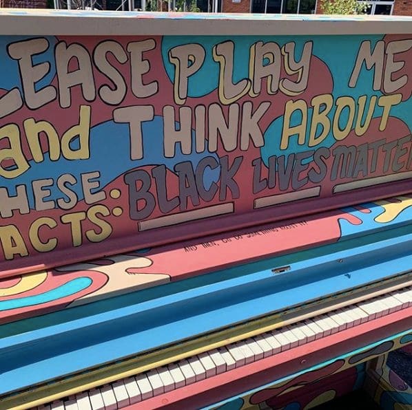 Public piano in Portland, Oregon, United States