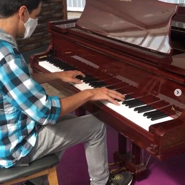 Public piano in City of Edinburgh, Scotland, United Kingdom