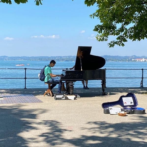 Public piano in Bezirk Bregenz, Vorarlberg, Austria