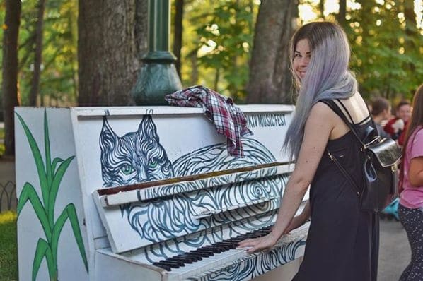 Public piano in Kharkiv, Kharkiv Oblast, Ukraine