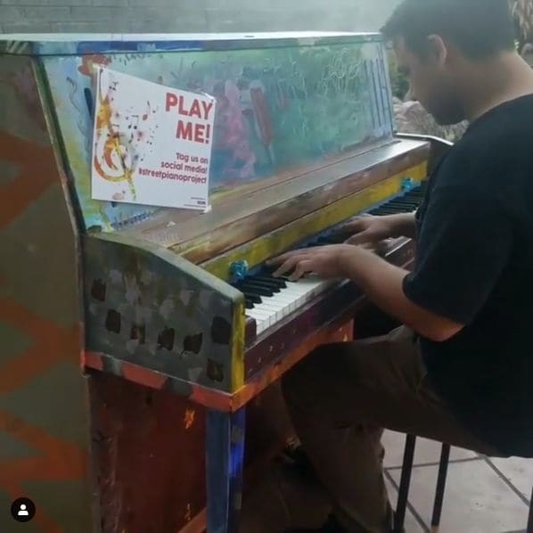 Public piano in Pasadena, California, United States