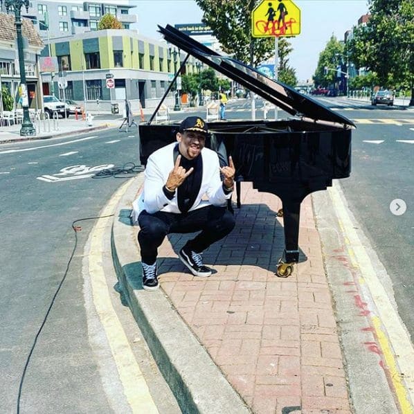 Public piano in Oakland, California, United States