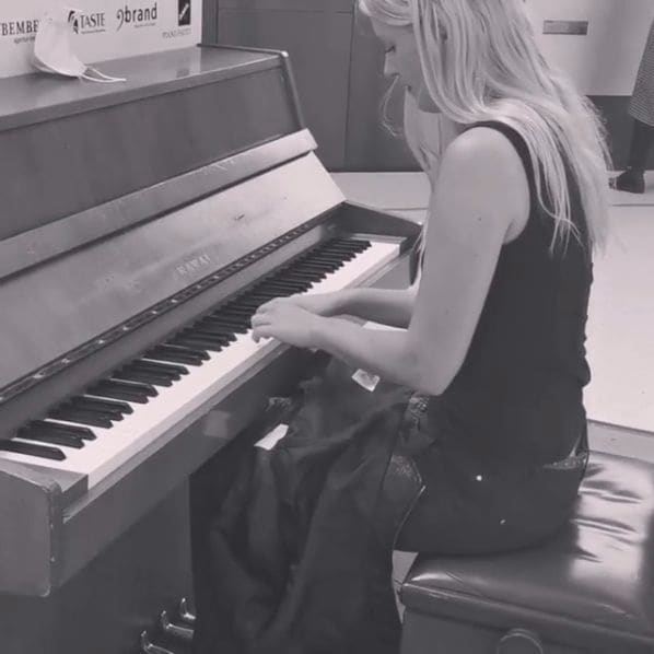Public piano in Dusseldorf, North Rhine-Westphalia, Germany