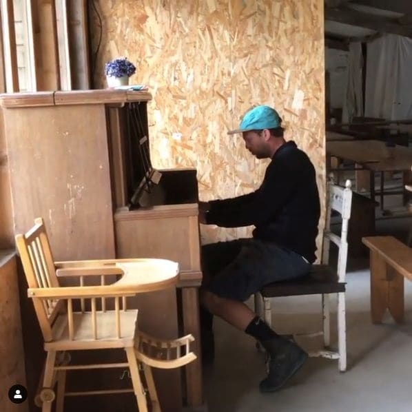 Public piano in Finistère, Brittany, France