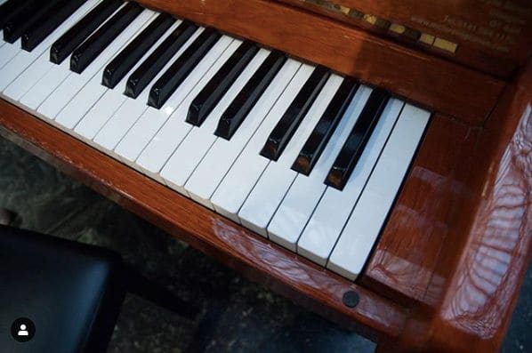 Public piano in City of Edinburgh, Scotland, United Kingdom