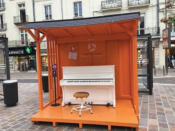Public piano in Maine-et-Loire, Pays de la Loire, France
