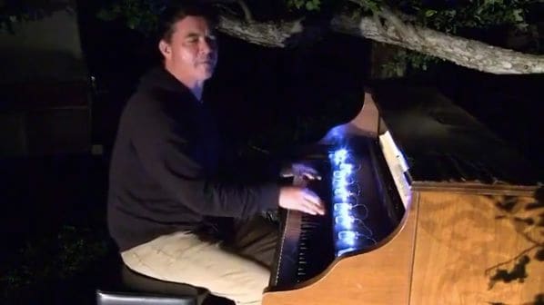 Public piano in Mississauga, Ontario, Canada