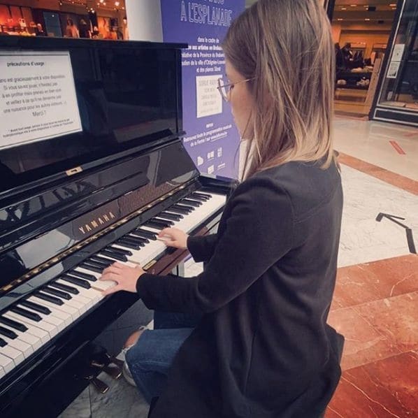 Public piano in Nivelles, Walloon Brabant, Belgium