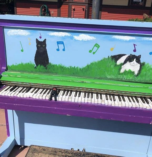 Public piano in Deer Lodge County, Montana, United States