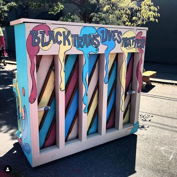 Public piano in Portland, Oregon, United States