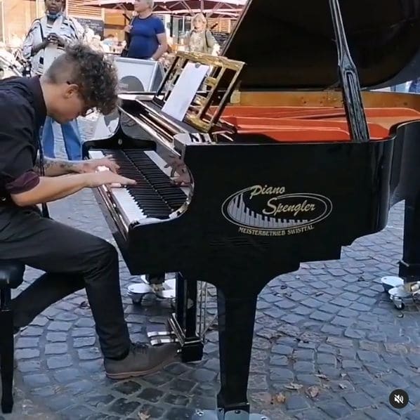 Public piano in Bonn, North Rhine-Westphalia, Germany